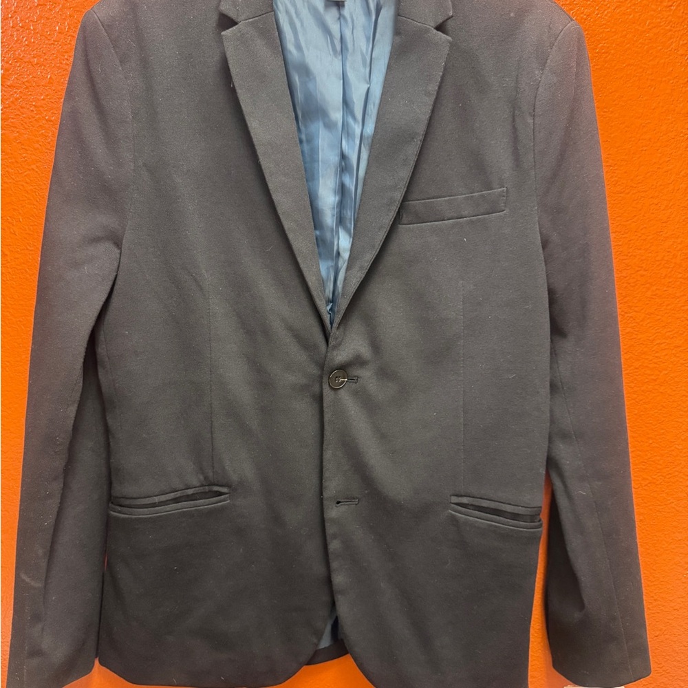 21men Charcoal Blazer with Navy Lining
